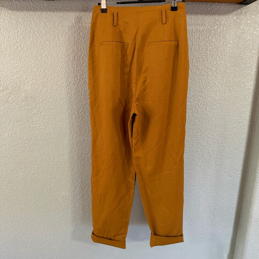 Elizabeth and James Paper Bag Trouser Pants Brown Size 4 - Picture 2 of 7